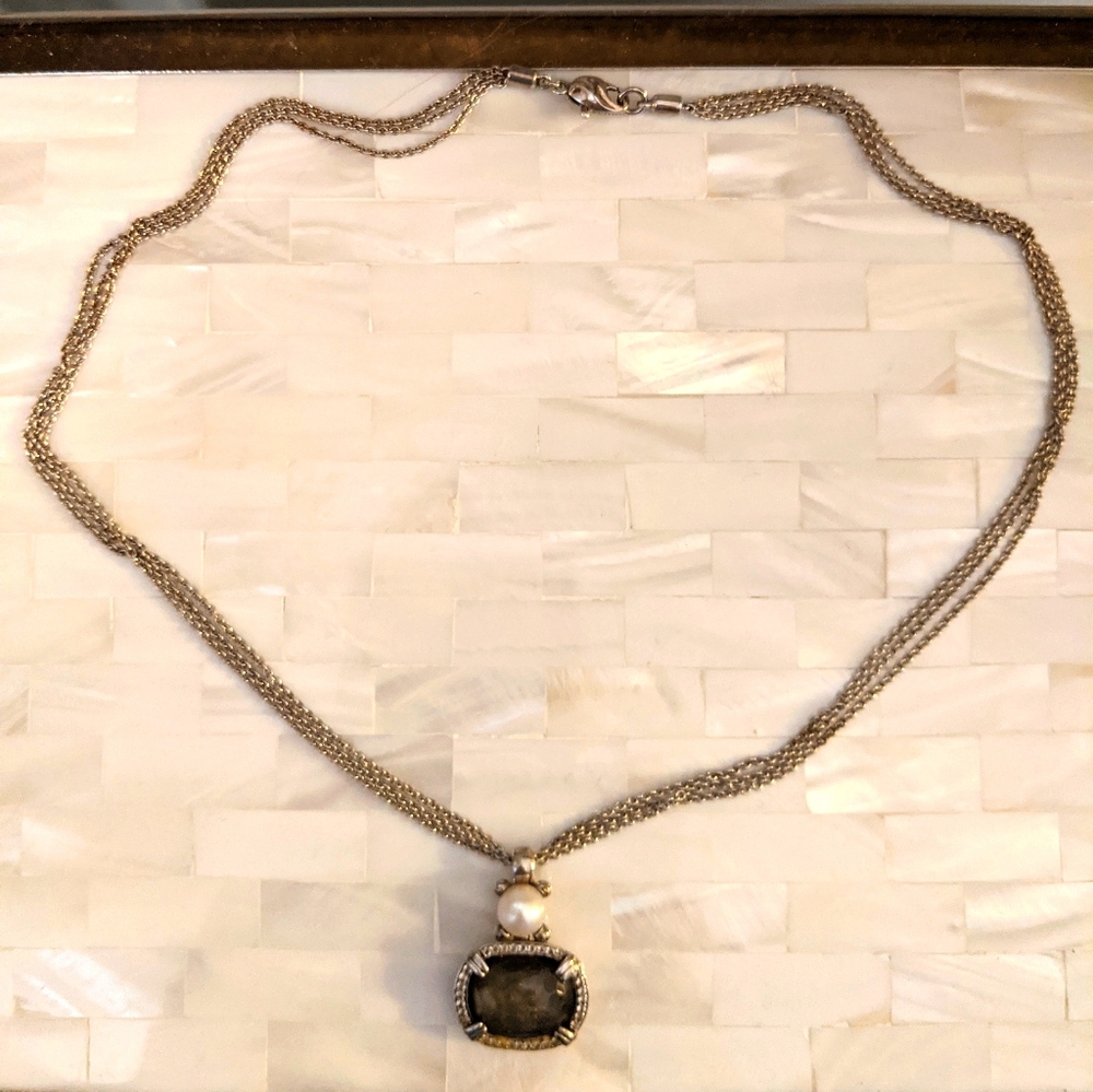 Pearl and sterling silver necklace - Fink' Raleigh